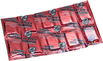 Пластины от мух и комаров красные 10 шт. MIGAN Я-1780 /200 Пластины от мух и комаров красные 10 шт. MIGAN Я-1780 /200