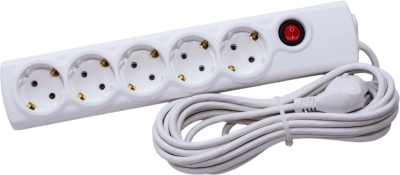 Сетевой фильтр РВС РАДИСТ 16-005 16 А 5 гн с кнопкой ПВС 3х1,0 (5м) /20