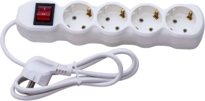 Удлинитель  ПРЕМИУМ С КНОПКОЙ 4гн (1,5М) У10-004 ПВС 3*0,75 с/з  IRS-201-6с /30