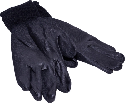 Перчатки черные с обливкой Ansell HyFlex №23 (10) /10 /1200