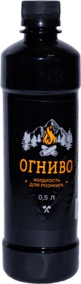 Жидкость для розжига 0,5 л. Огниво с дозат. ЧЕРНЫЙ /24