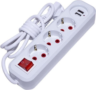 Удлинитель 2 м 3 гнезда с кнопкой /60