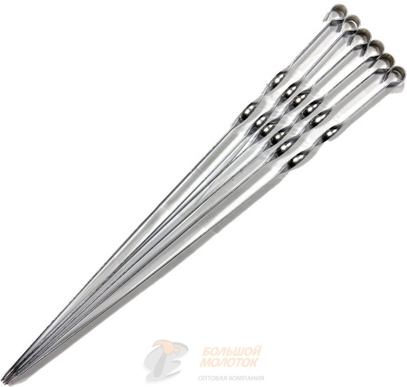 Набор шампуров 6 штук 1*60 см 1,4 мм /50