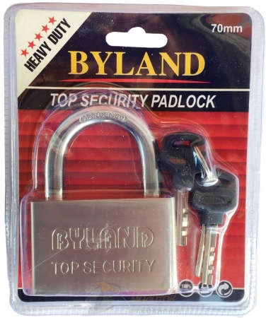 Замок навесной на блистере 4 ключа 70 мм /72