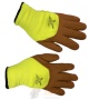 Перчатки желтые/черные с начесом и обливом №85 /10 /300