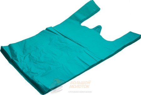 Пакет "Майка" 33*55/8*2 К-14 Бирюза 25 мкм 100 шт /20