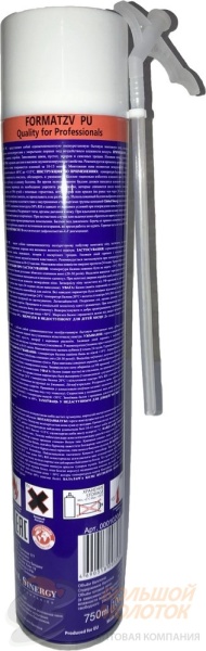 Пена монтажная бытовая "FORMAT ZV" PU 750 мл. (530 гр.) /12