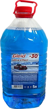 Стеклоомывающая жидкость -30 "Gleid Supreme", красная крышка 5 литров