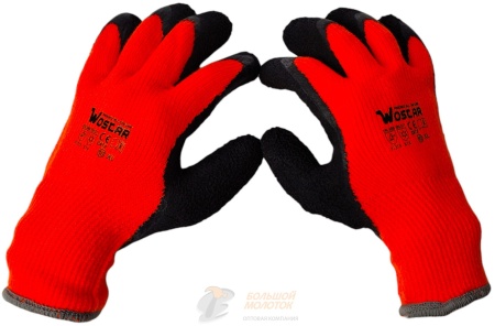 Перчатки оранжевые(салатовые), черная обливка №3131 XL /2 /12 /300