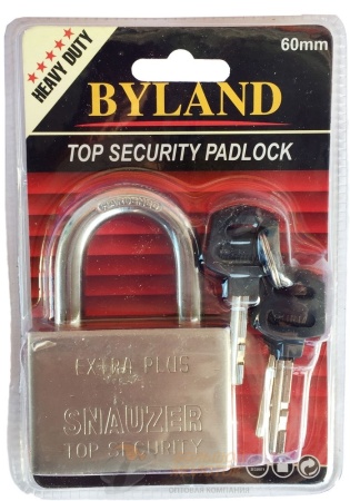 Замок навесной на блистере 4 ключа 60 мм /72