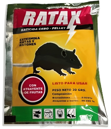 Отрава от крыс и мышей 20 гр RATAX /100 /500 /1000
