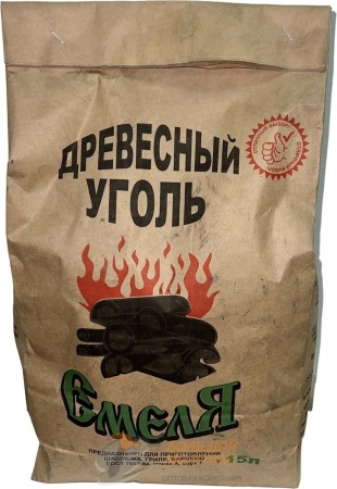 Уголь древесный 15 л Емеля /250