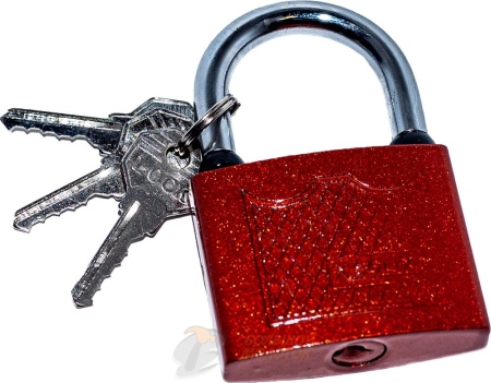 Замок навесной Красный 63 мм XS666 /60