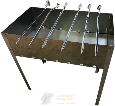 Мангал Емеля + 6 шампуров 250*400 0,5 мм /10