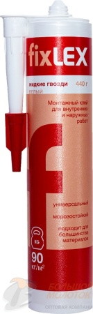 Клей жидкие гвозди "Bostik" Fixlex белый 440мл /12