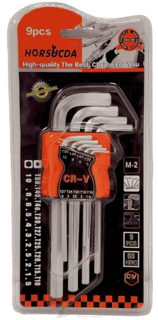 Набор шестигранных ключей BS-01 9 шт. /15 /60