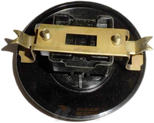 Розетка РС 10-008 1СП круглая, черная