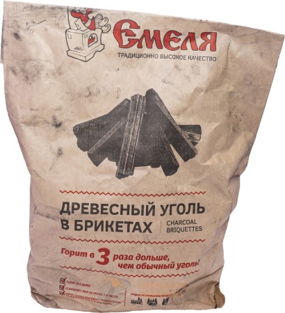 Уголь в БРИКЕТАХ 2,5 кг Емеля БОЛЬШОЙ /144