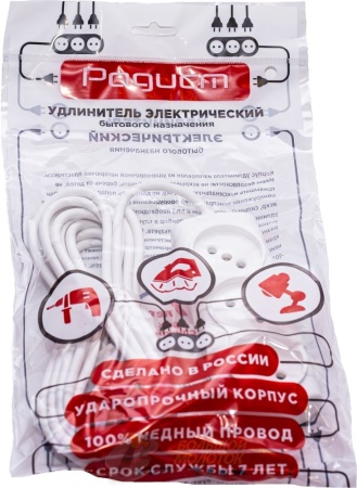 Удлинитель   СТАНДАРТ  5 м Р16-010 10А 3 гн ПВС 2*0,75 /35