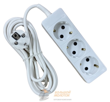 Удлинитель  ПРЕМИУМ  3 м с З.К. Р16-012 16А 3 гн ПВС 3*1 /30