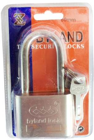 Замок навесной на оранж блистере 3 ключа 60 мм длин. дужка /72