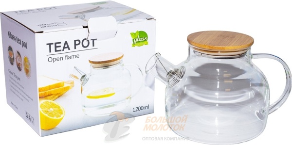 Заварник стекло 1л /48