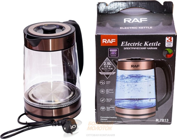 Чайник электрический R7813 (Стеклянный) 2,2 литра /12