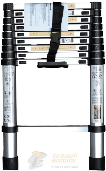 Лестница - телескопическая 10 ступеней 2,9м SST-290