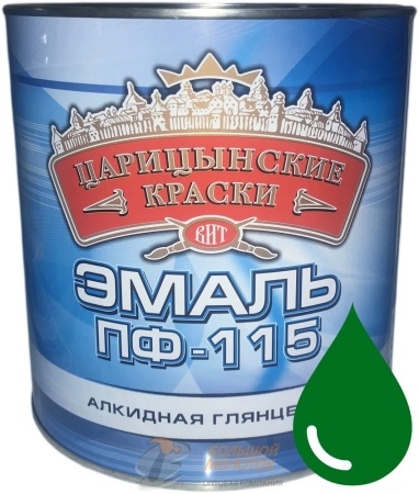 Эмаль ПФ-115 ярко- зеленая 2,7 кг Царицино /6
