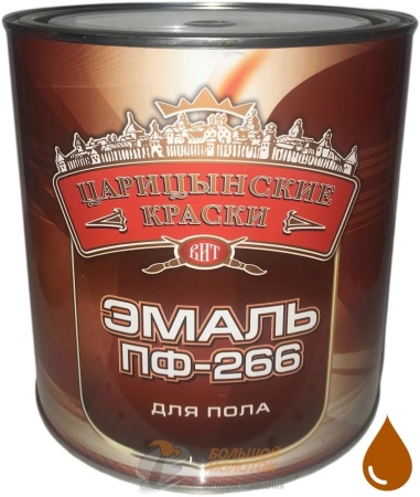 Эмаль ПФ-266 желто- коричневая 2,7 кг Царицино /6