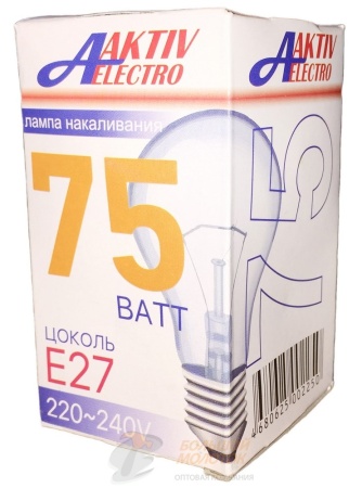 Лампа 75 Вт Б-230-240 (100) КНР