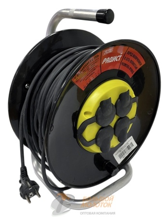Удлинитель на катушке  ПВС 2*1,5 50 м 16А 4 гн РБК16 /2