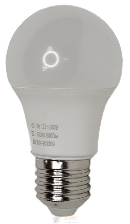 Лампа светодиодная LED-A60 AE  7 Вт 220-240В Е27 600Лм 4000K /10 /100