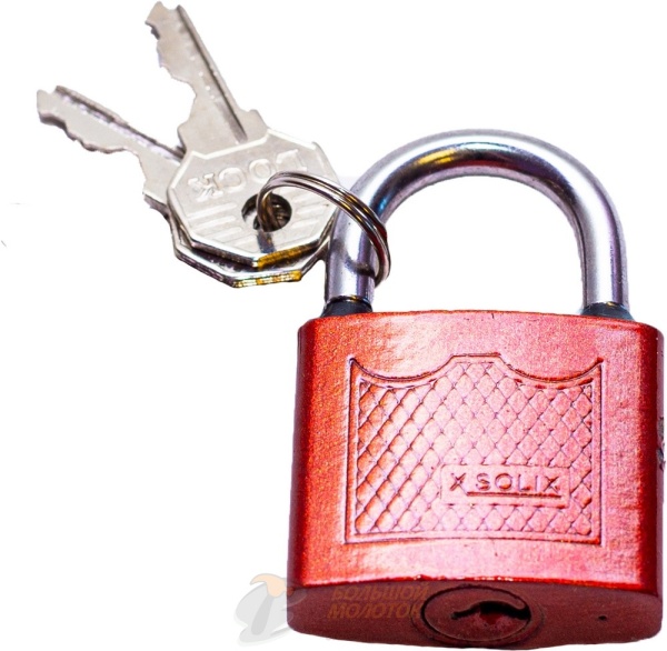 Замок навесной Красный 38 мм XS664 /240