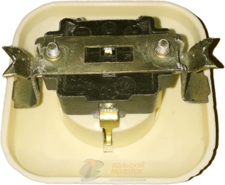 Розетка РС 10-002 1СП квадратная, белая, под ЗК