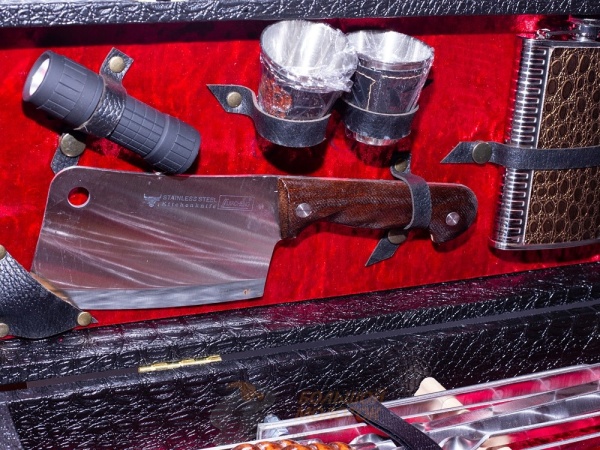 Набор шампуров подарочный, деревянная упаковка