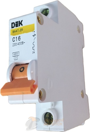 Автомат 1п. 16 А ИЭК  (ЭКФ) /12 шт