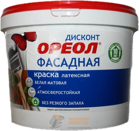 Краска Дисконт ВД фасад.  3 кг белая матовая 3099 /4