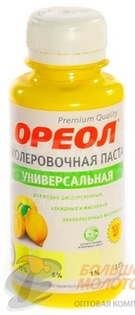 Колер паста лимонный №01 Ореол универс. 100 мл /6
