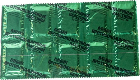 Пластины от комаров зеленые 10 шт. MIGAN Я-371 /200