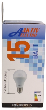 Лампа светодиодная LED-A60 AE 15 Вт 220-240В Е27 1600Лм 4000K /10 /100