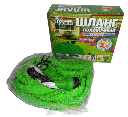 Чудо шланг поливочный 3Х с распылителем  7,5-22,5 метров /40-45-50 шт
