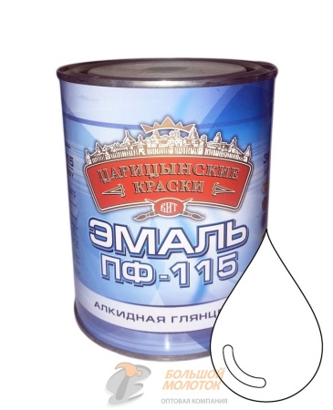Эмаль ПФ-115 белая 0,8 кг Царицино /14