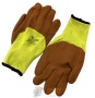 Перчатки желтые/черные с начесом и обливом №85 /10 /300