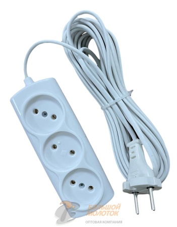 Удлинитель    ЭКОНОМ  7 м Р16-010 6А 3 гн ШВВП 2*0,75 /45