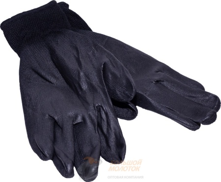 Перчатки черные с обливкой Ansell HyFlex №23 (10) /10 /1200