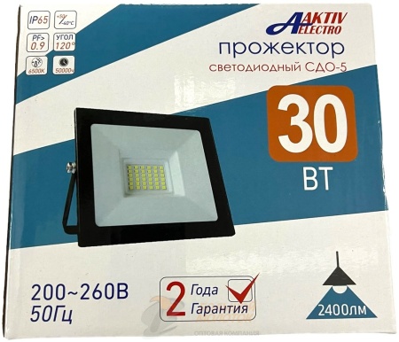 Прожектор светодиодный  30 Вт СДО-5  2400Лм 6500К IP65