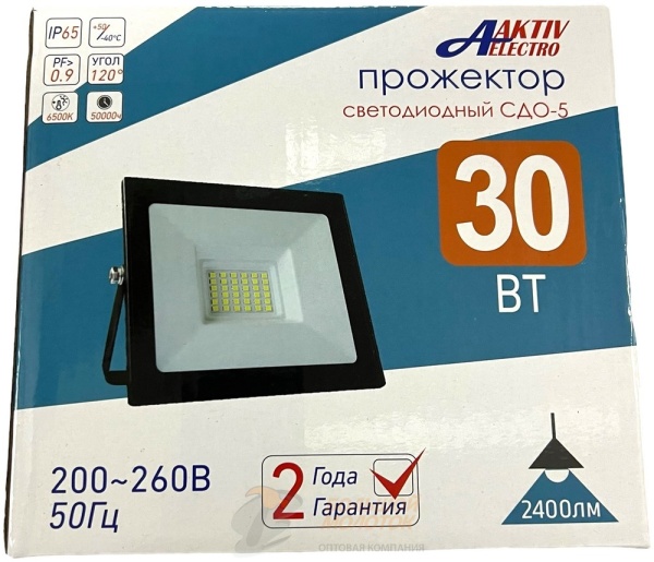 Прожектор светодиодный  30 Вт СДО-5  2400Лм 6500К IP65
