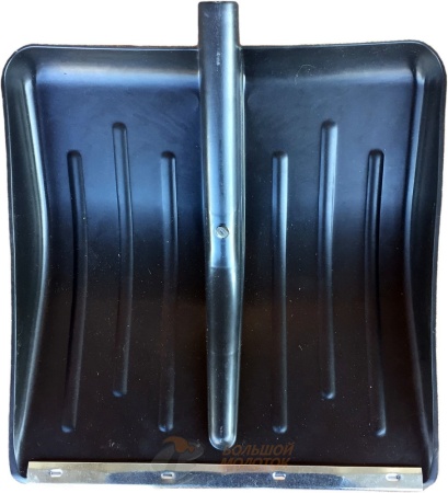 Лопата снегоуборочная пластм. с оц. планкой "Метелица" 415*400 /10