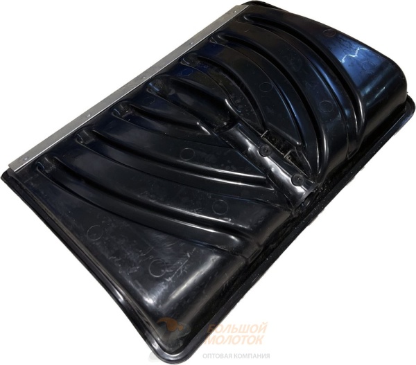 Лопата снегоуб. пластм. с оц. пл. на заклепк. "Крепышок" 465*340 /5